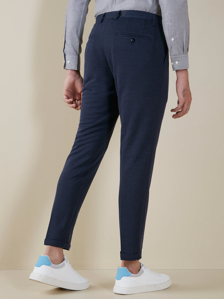 Buy WES Formals by Westside Grey Striped Slim Tapered Trousers for Online @  Tata CLiQ